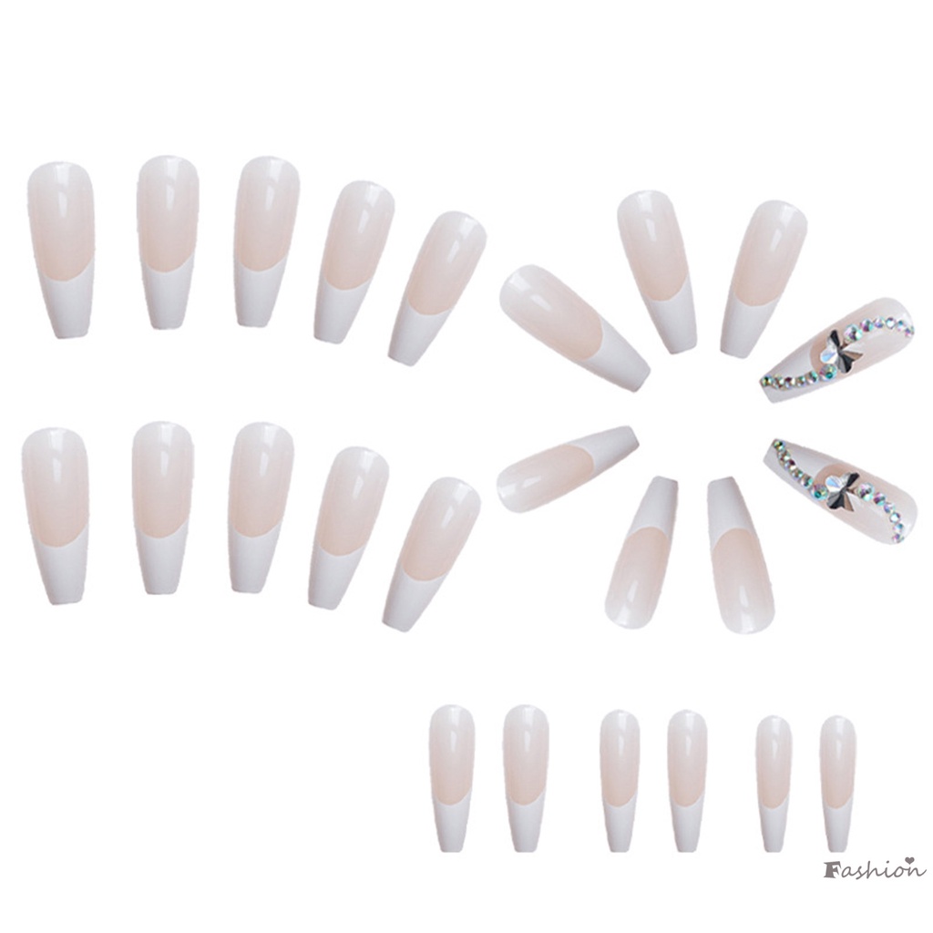 Móng Tay Giả Màu Trắng Nude Chống Nước Chống Trầy Xước