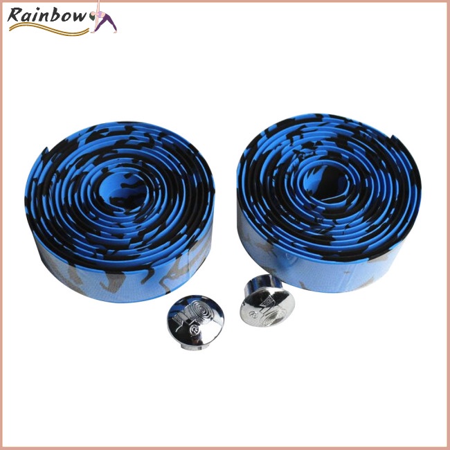 Dây Quấn Tay Lái Xe Đạp Bằng Xốp Mềm Chống Trượt Chống Mồ Hôi Kèm 2 Nút Cắm