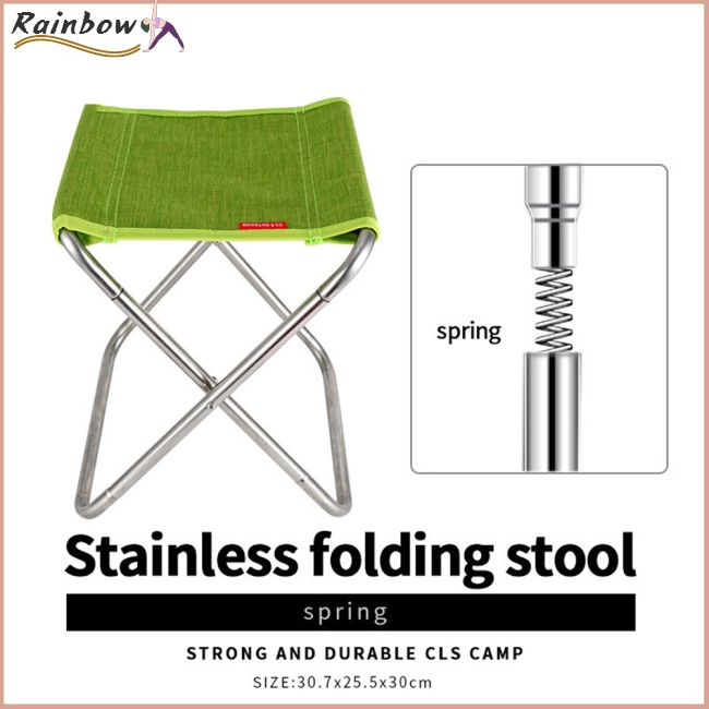 Ghế Xếp Bằng Thép Không Gỉ Tiện Dụng Khi Đi Câu Cá / Cắm Trại