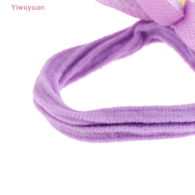 Bộ 6 Dây Cột Tóc Cao Su Co Dãn Đính Nơ / Hoa Mới Cho Bé Gái