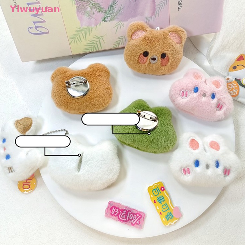 &lt; Yiwuyuan &gt; Ghim Cài Áo Hình Gấu Hoạt Hình Nhồi Bông Thời Trang Dễ Thương Dành Cho Nữ Và Trẻ Em Mới