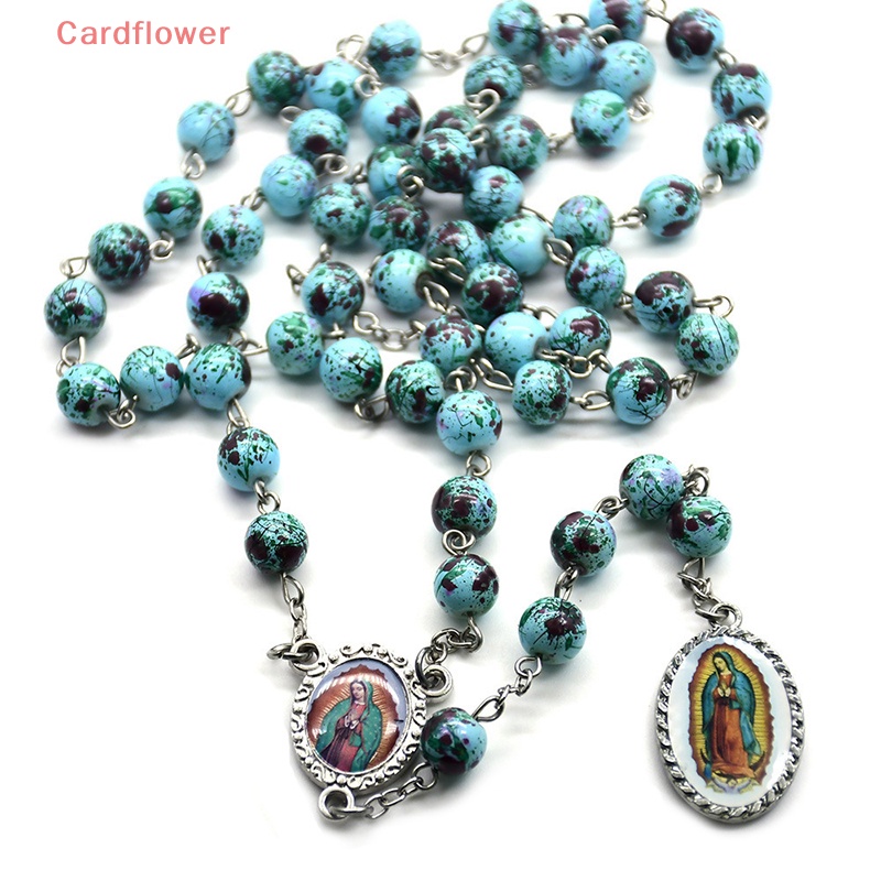 Vòng cổ Mặt Đá Guadalupe Virgin Rosary Thời Trang Mới
