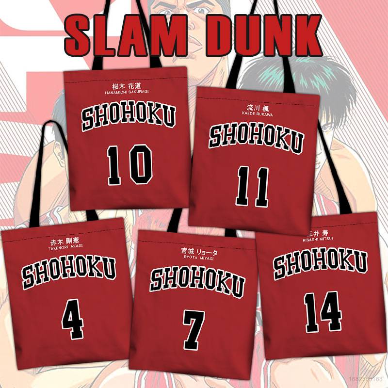 Túi vải Cỡ Lớn In Họa Tiết Anime Slam Dunk