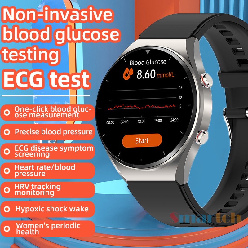 Đồng Hồ Thông Minh ECG Theo Dõi Huyết Áp Chống Thấm Nước Cho Nam Nữ