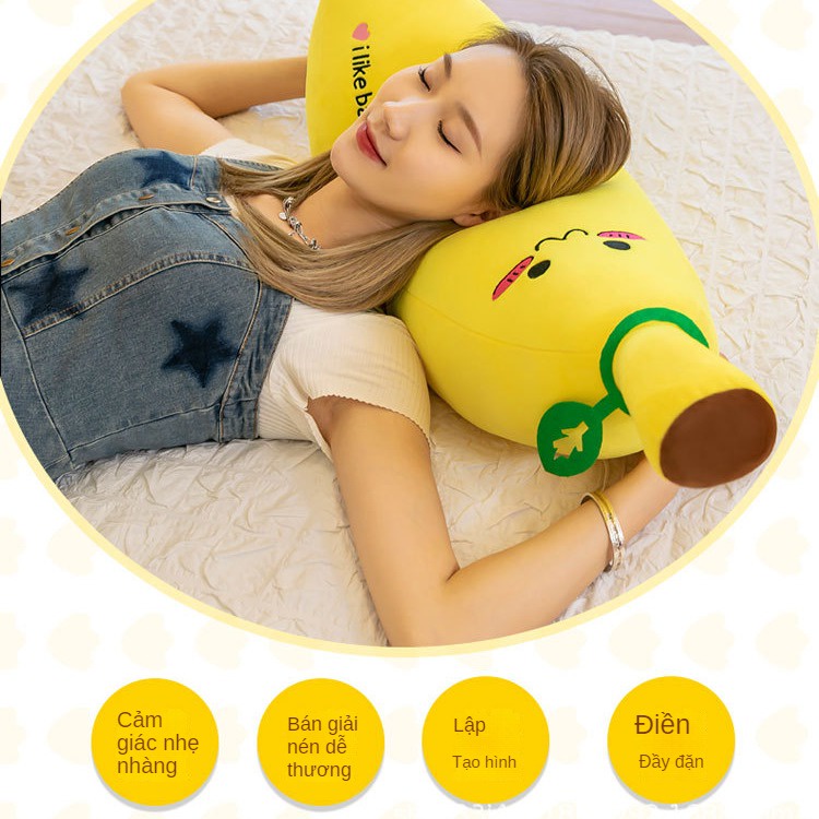 Gối Ôm Hình Quả Chuối Nhồi Bông Ngộ Nghĩnh Đáng Yêu Cho Bé