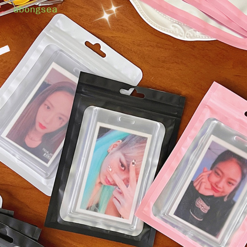 Abongsea Set 10 Túi Zip Trong Suốt Đựng Thẻ Tiện Dụng