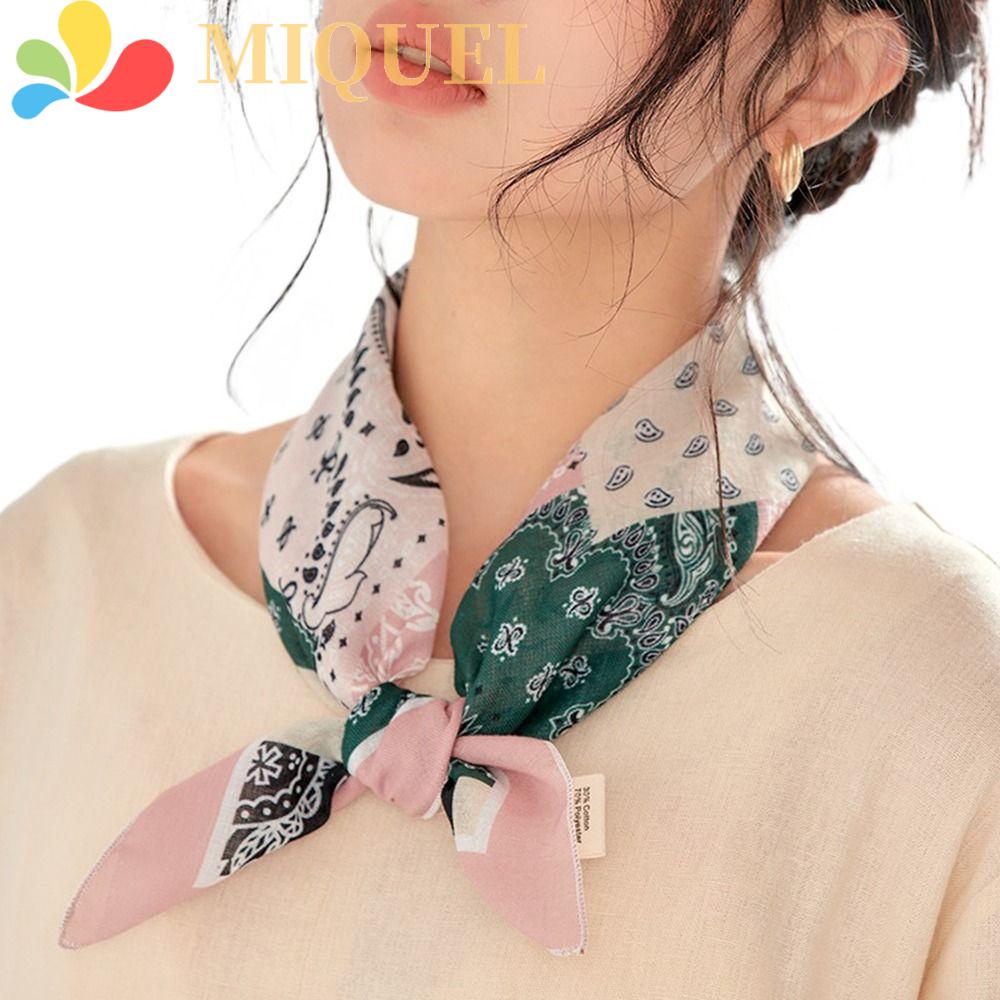 Khăn Choàng Cổ Hình Vuông Họa Tiết Kẻ Sọc Dễ Thương Phong Cách Hàn Quốc Cổ Điển Thời Trang Cho Nữ