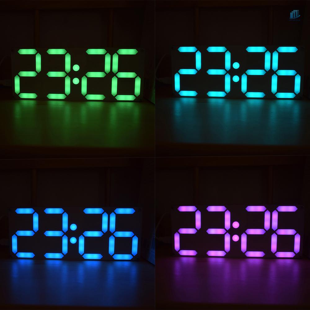 Bộ Đồng Hồ Thông Minhwatchinone DS3231 DIY 4 Chữ Số Có Đèn LED Màu Cầu Vồng Và Ốp Trong Suốt