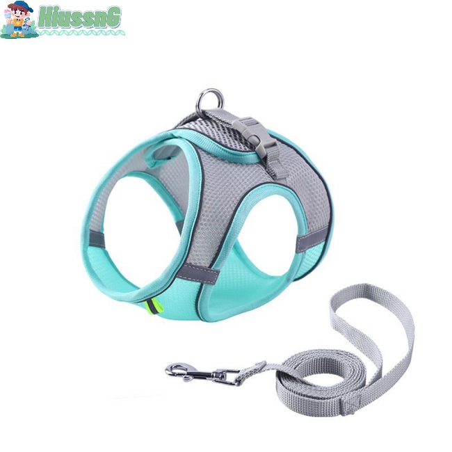 Áo Vest Phản Quang Đeo Ngực Kèm Dây Dắt Thú Cưng Đi Dạo Tiện Dụng