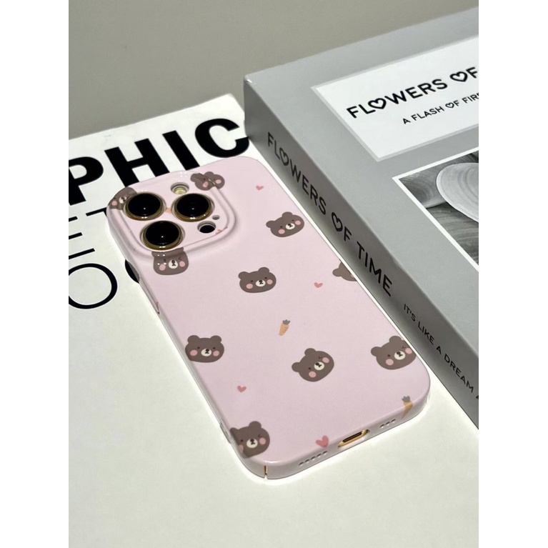 Ốp Điện Thoại Cứng Chống Sốc In Hình Gấu Hoạt Hình Dễ Thương Cho Iphone 8p 1214pro 1311 7 EDBZ