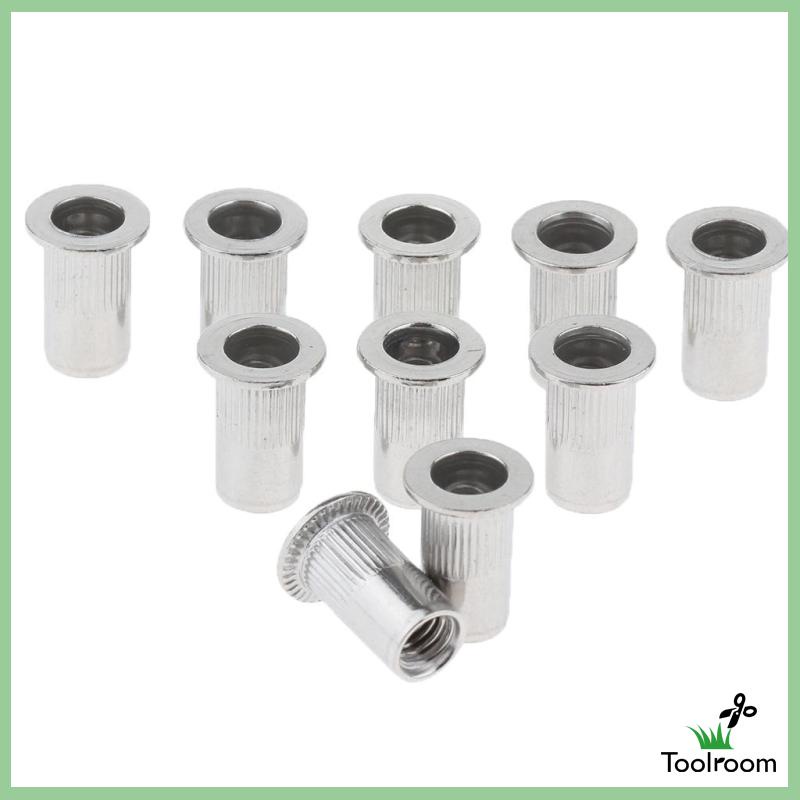 Set 10 Đai Ốc Đinh Tán Bằng Thép Không Gỉ M4 Tiện Dụng