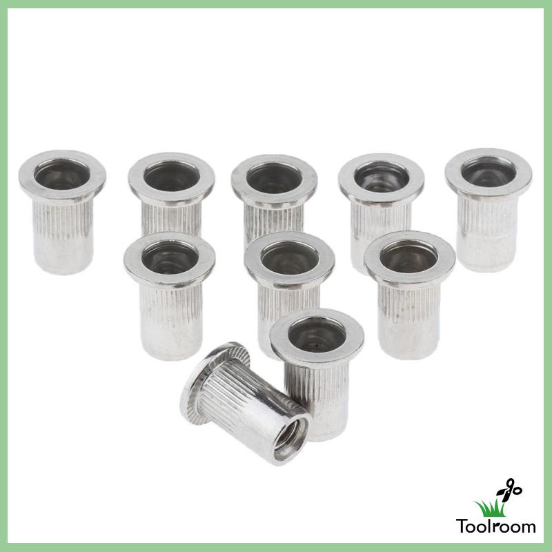 Set 10 Đai Ốc Đinh Tán Bằng Thép Không Gỉ M4 Tiện Dụng