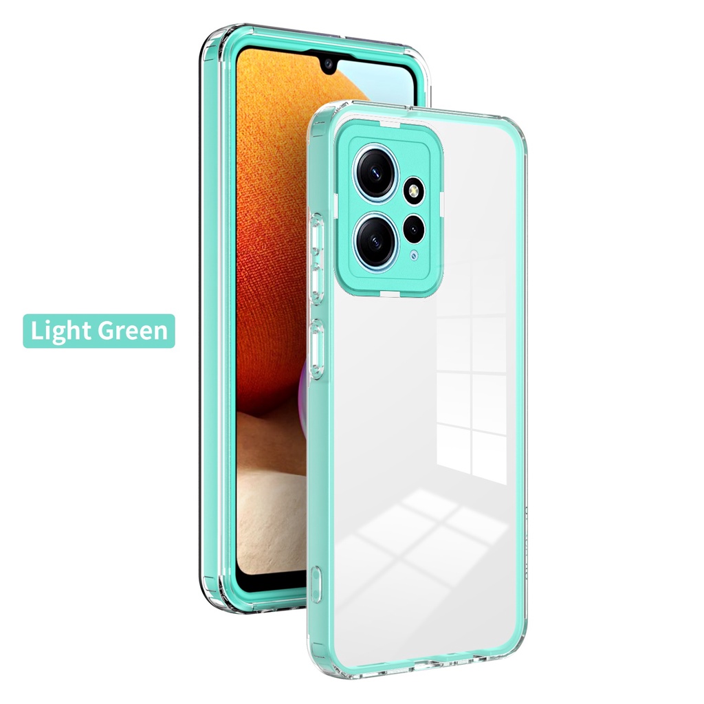 Ốp Điện Thoại TPU Mềm Viền PC 3 Trong 1 Màu Macaron Chống Rơi Vỡ Cho Xiaomi Redmi Note 12 4g