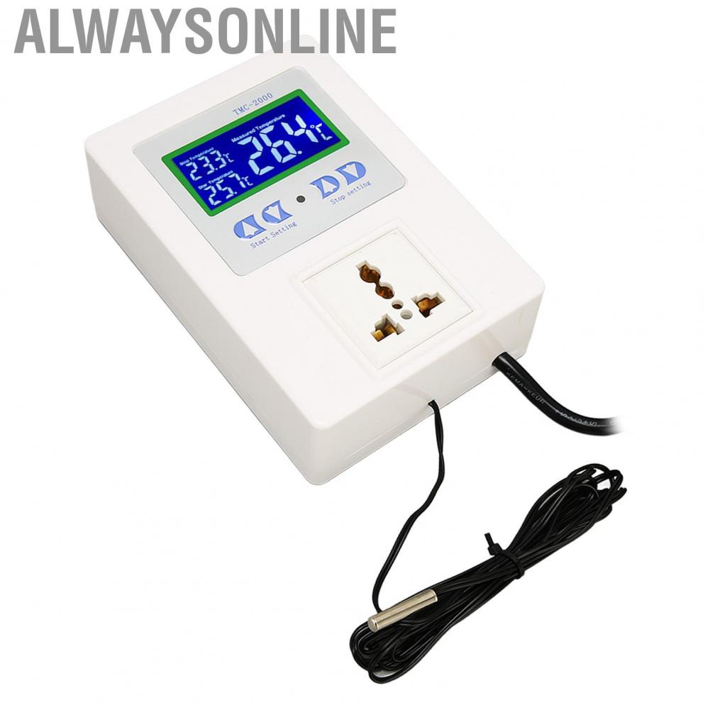 Alwaysonline Temperature Controller  Digital 4 Buttons Heating Cooling Mode for Pet Breeding