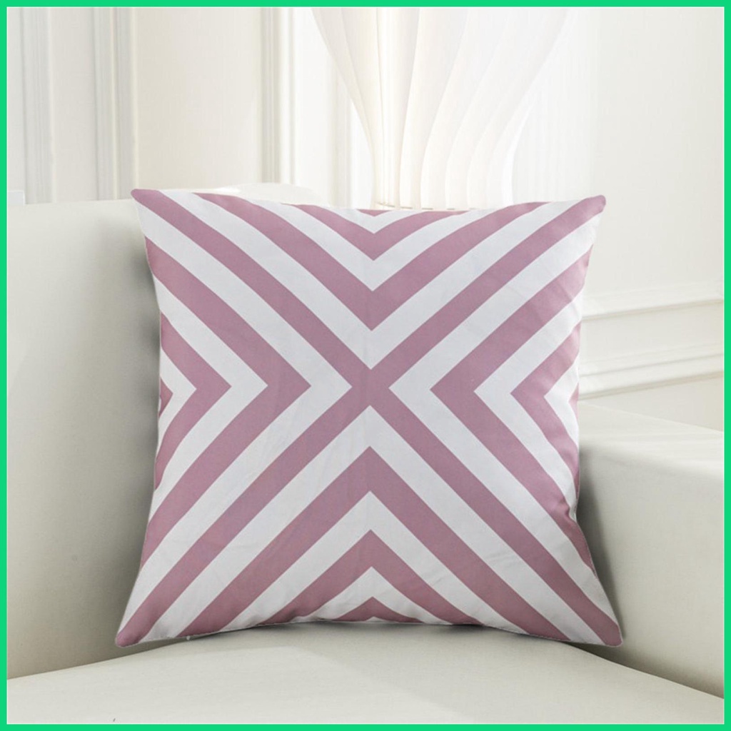 Vỏ Gối Vuông 18x18 in Họa Tiết Hình Học Chống Nước Phong Cách Boho Trang Trí Nhà Cửa