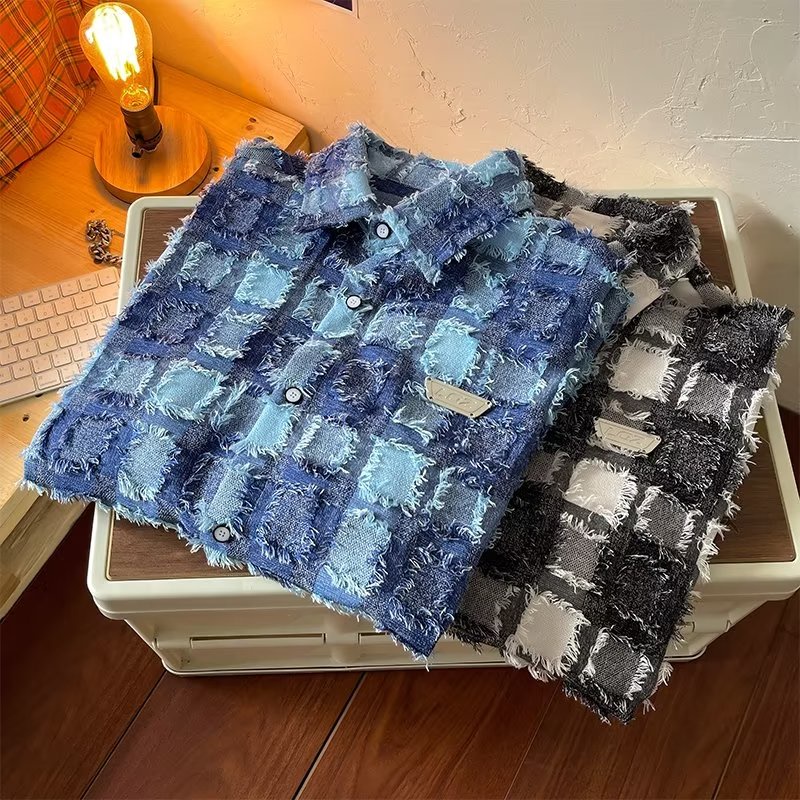 Áo Sơ Mi Nam Ca Rô Ngắn Tay Cổ Bẻ Thời Trang