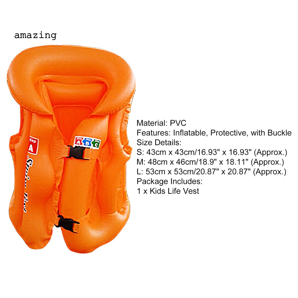 Áo Bơi Không Tay Trọng Lượng Nhẹ Có Khóa Cài Dành Cho Trẻ Em