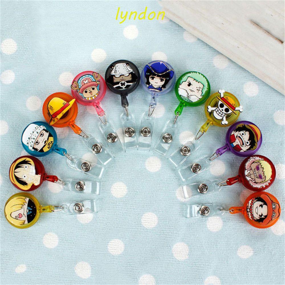 Lyndon Kẹp Gắn Thẻ ID / Thẻ ID Văn Phòng Có Thể Thu Gọn Giá Đỡ Huy Hiệu Cài Áo Hình Roronoa Sanji Chopper Luffy One Piece