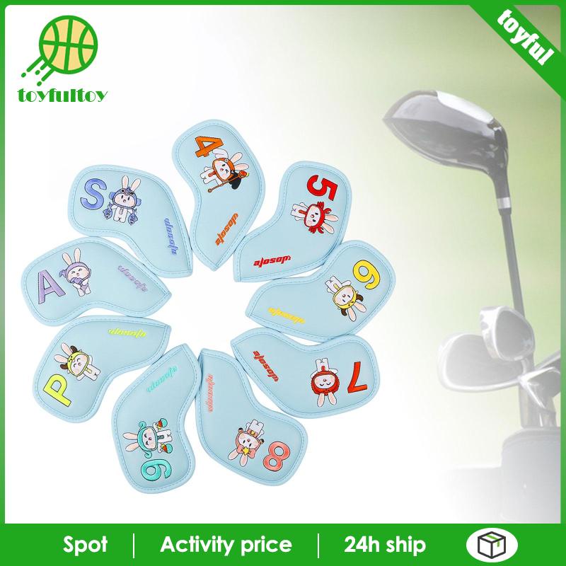 Set 9 Vỏ Bọc Đầu Gậy Đánh Golf Bằng PU Gọn Nhẹ Cho Nam Nữ