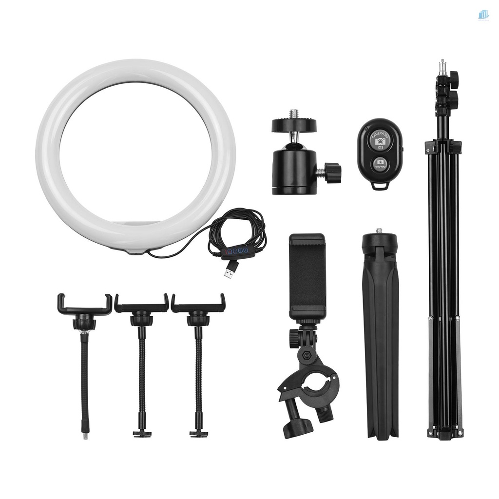 Đèn LED Chiếu Sáng 13 Inch Hai Màu Nhiệt Độ 2800K-5800K 10 Cấp Độ Kèm Giá Đỡ Ba Chân Cho Trang Điểm / Live S