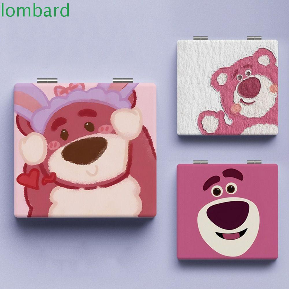 Gương Trang Điểm Mini Hình Gấu / Dâu Tây Dễ Thương Có Thể Gấp Gọn Tiện Dụng