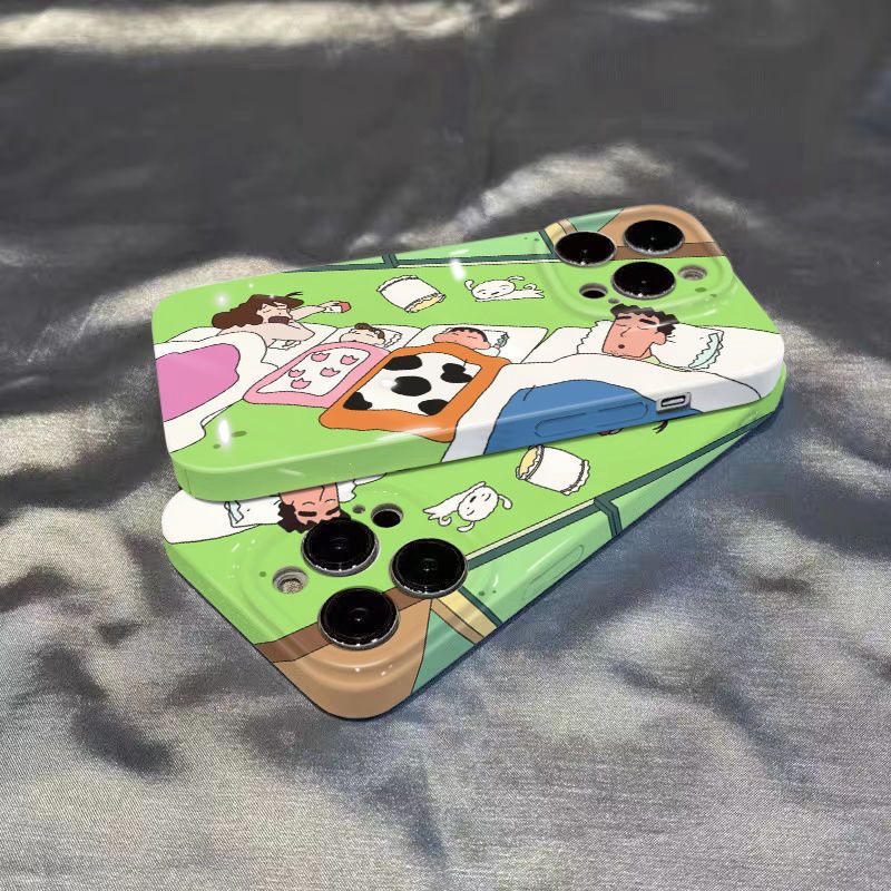 Ốp Điện Thoại Cứng Họa Tiết Gia Đình Shin-Chan Kiểu Nhật Hàn Dễ Thương Cho Apple max 8p 14pro 12 11 Xsmax Iphone13