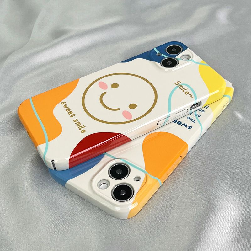 Ốp Điện Thoại Cứng Hình Mặt Cười Cho Iphone12 / smile7 13 / 8 / 11 14pro xs 6HTZ