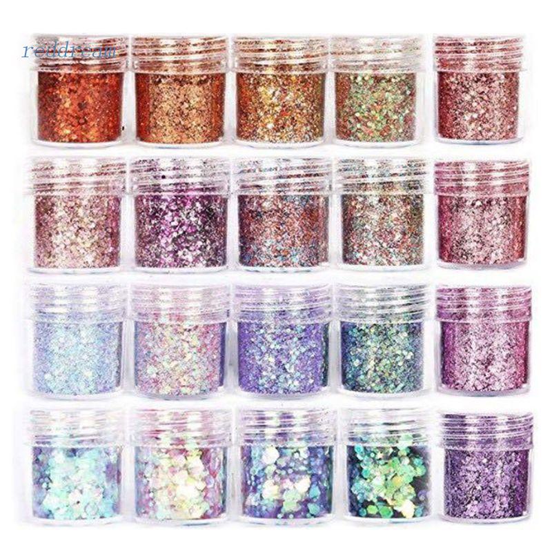 Bộ 20 Lọ Bột Kim Tuyến Lấp Lánh Trang Trí Móng Tay