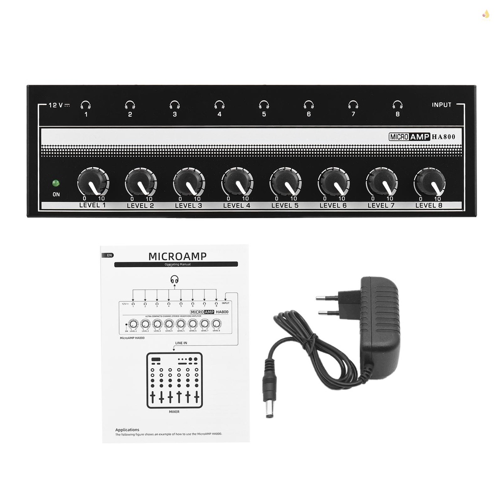 Bộ Khuếch Đại Âm Thanh Tai Nghe HA800 mynice HA800 Chuyên Dụng Chất Lượng Cao Bộ Chuyển Đổi Micro Mini 8 Kênh Siêu Mỏng 8 Kênh Chuyên Dụng