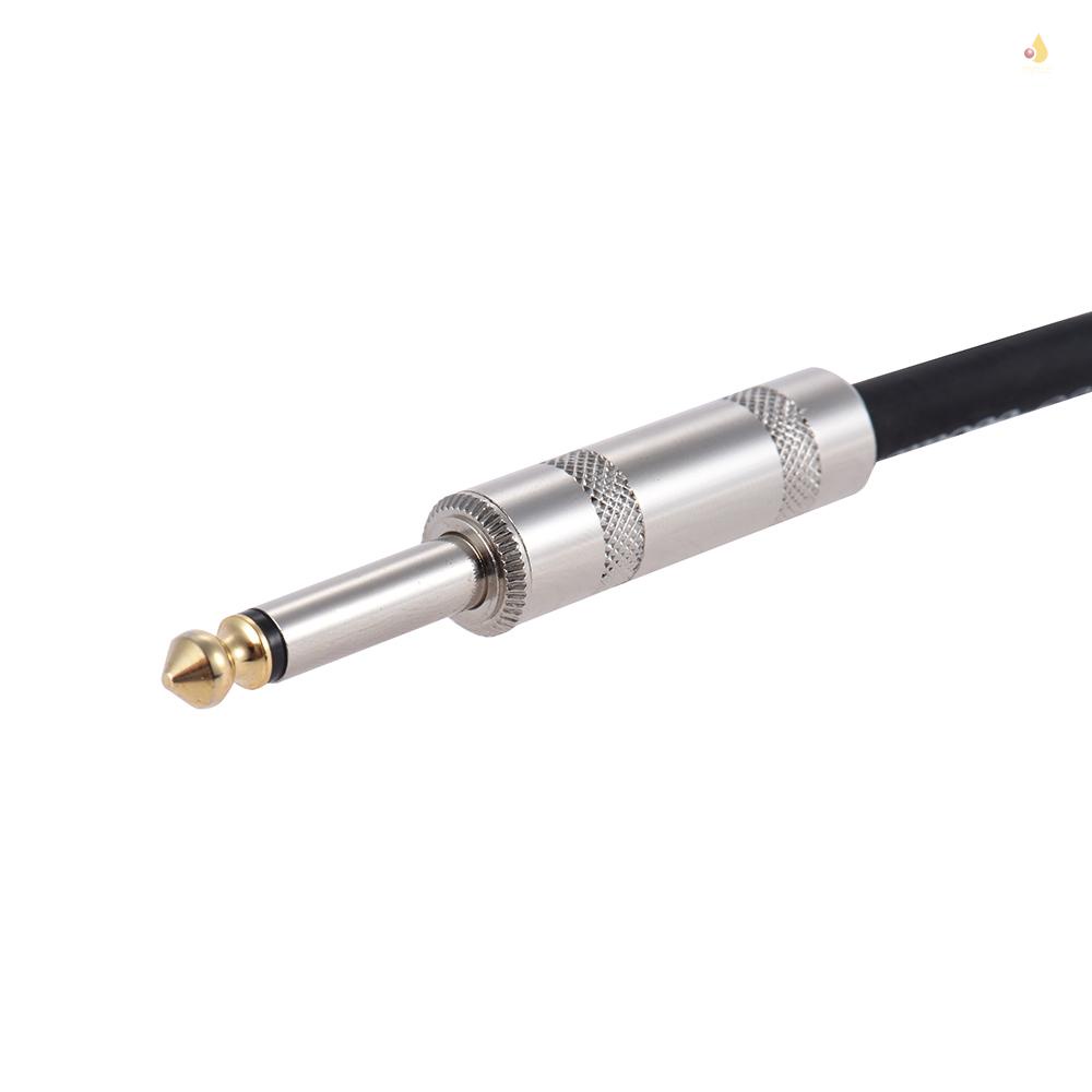 Dây Cáp Âm Thanh 1 / 4 Inch Thẳng Sang Góc Phải Màu Trắng Đen Dài 3M / 10 Feet Cho Đàn Guitar Điện