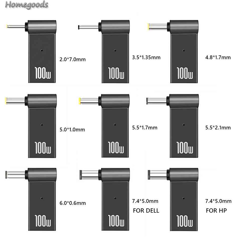 Bộ Chuyển Đổi Nguồn Điện PD 100W Từ Cổng Type-C Sang DC Cho Laptop 2023