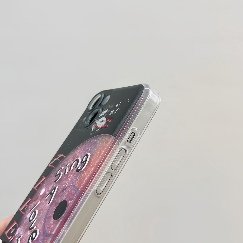 Ốp Điện Thoại TPU Dẻo Họa Tiết CD Có Nước Kim Tuyến Lấp Lánh Chống Rơi Cho iPhone11 12 13 14 Pro Max