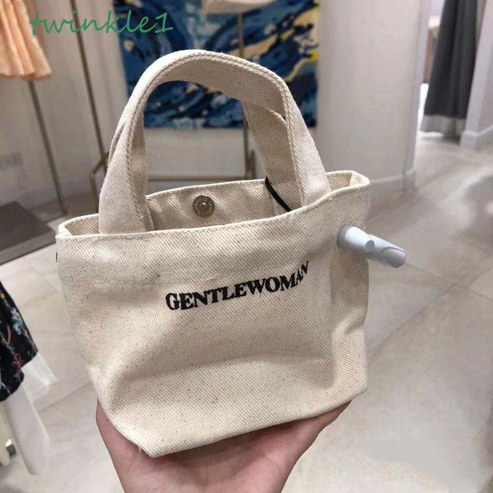 Túi vải Mini In Chữ Đơn Giản Thời Trang Cho Nữ