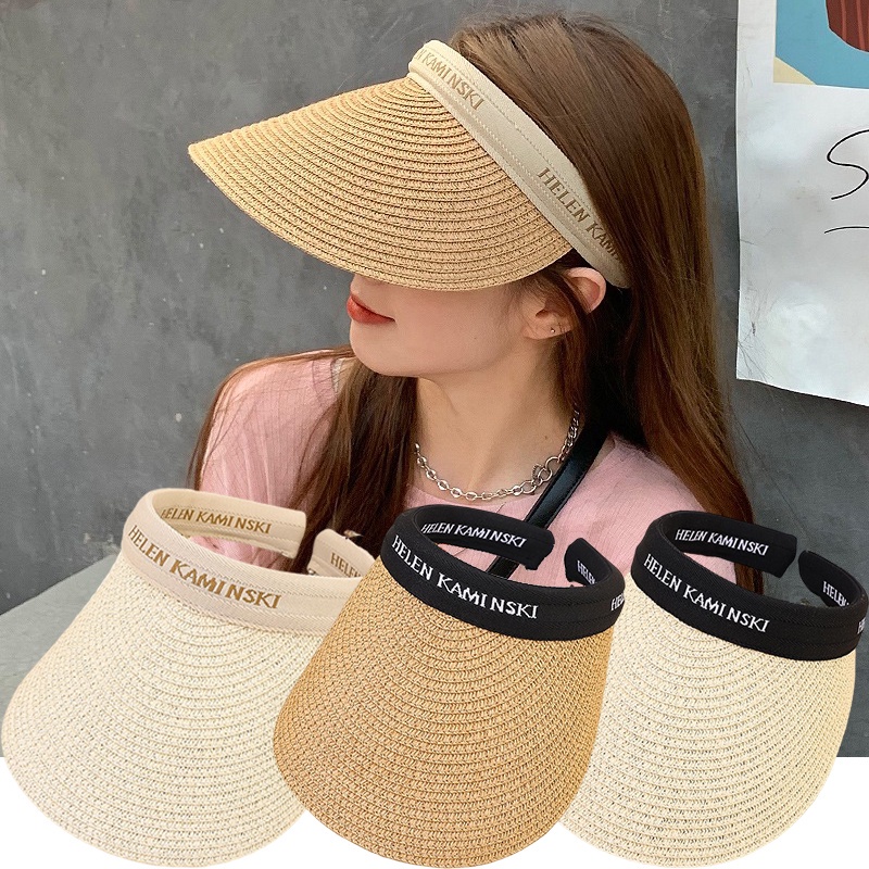 Nón Tai Bèo Vành Rộng Hở Chóp Thoáng Khí Chống Nắng Thời Trang Mùa Hè Cho Nữ