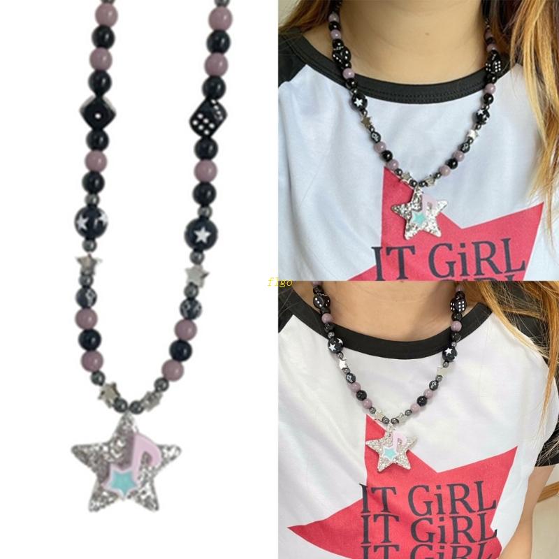 Vòng Cổ Choker Đính Hạt Ngọc Trai Và Ngôi Sao Thời Trang Cho Nữ Y2K Je