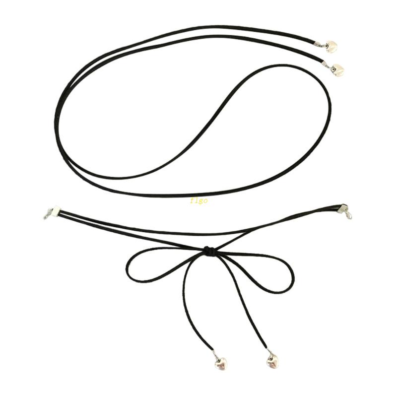 Vòng Cổ Choker Mặt Trái Tim Thắt Nơ Thời Trang Dự Tiệc