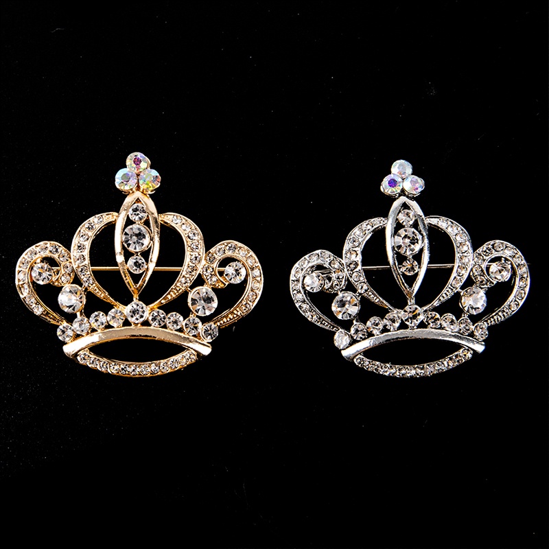 Ghim Cài Áo Hình Vương Miện Đính Đá Thời Trang