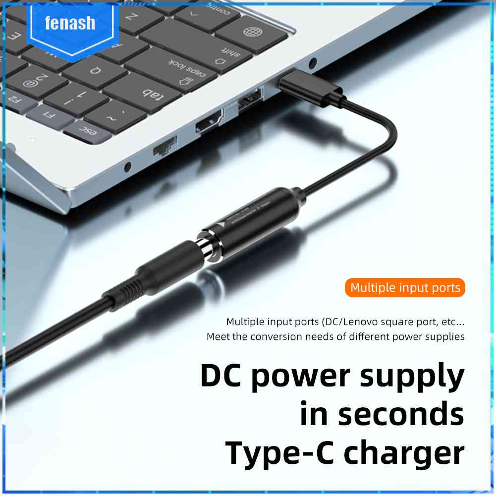 Dây Cáp Sạc Nhanh Nguồn DC / Vuông Sang Type-C PD65W Cho Máy Tính