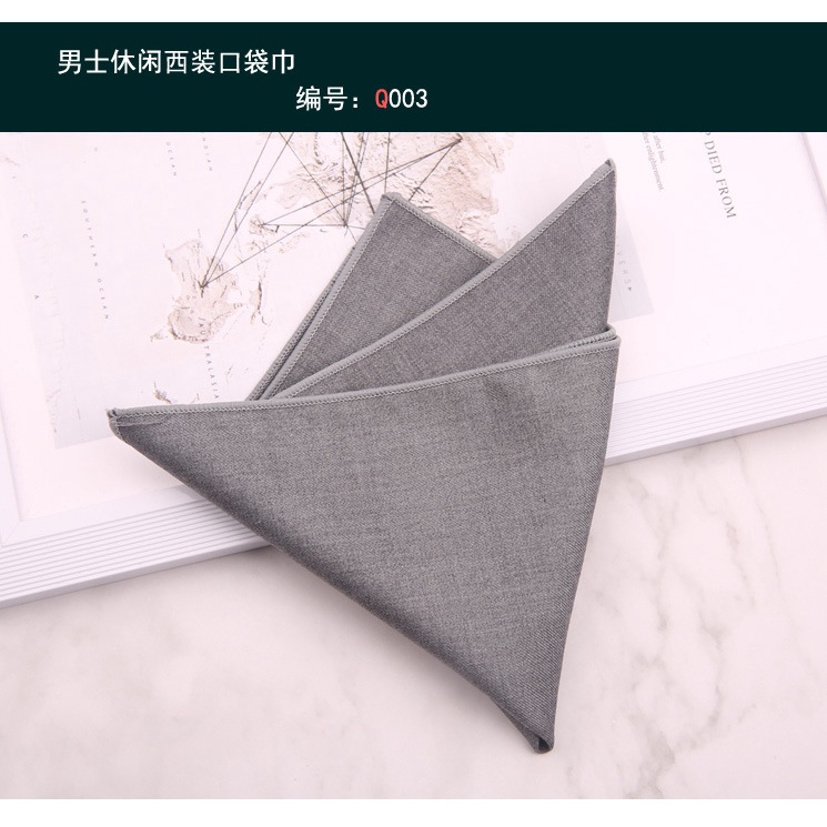 Khăn Tay Cotton Vuông Sọc Caro 23 * 23CM Cho Chú Rể