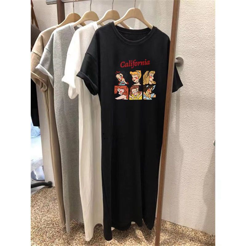 Đầm Thun Ngắn Tay Form Rộng Thời Trang Dành Cho Nữ