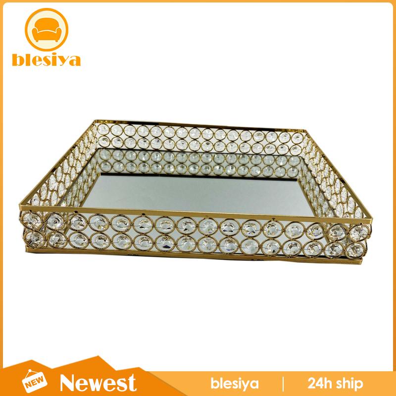 [Blesiya] Khay Gương Đựng Đồ Trang Trí Sáng Tạo Cho Quầy Barer Vanity