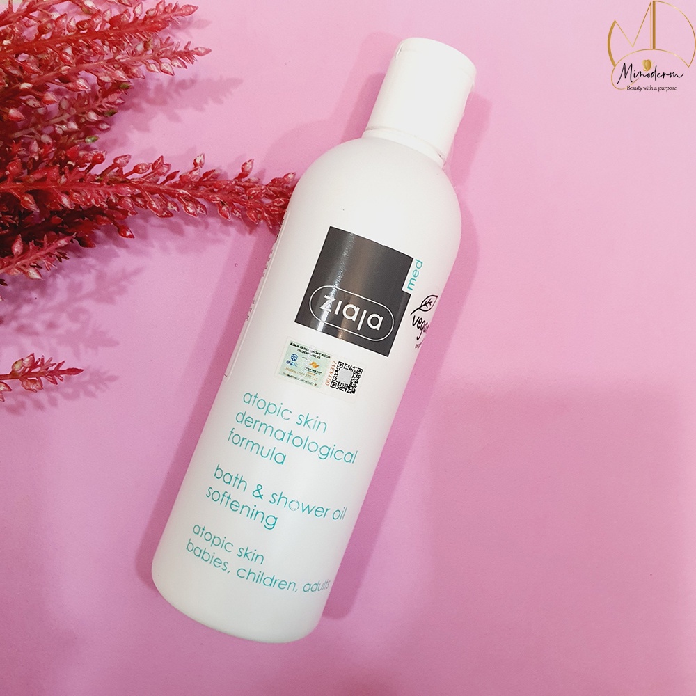 Dầu Tắm Ziaja Med Atopic Skin Dermatological Formula Giúp Làm Sạch, Dưỡng Ẩm Và Mềm Mịn Da 270ml