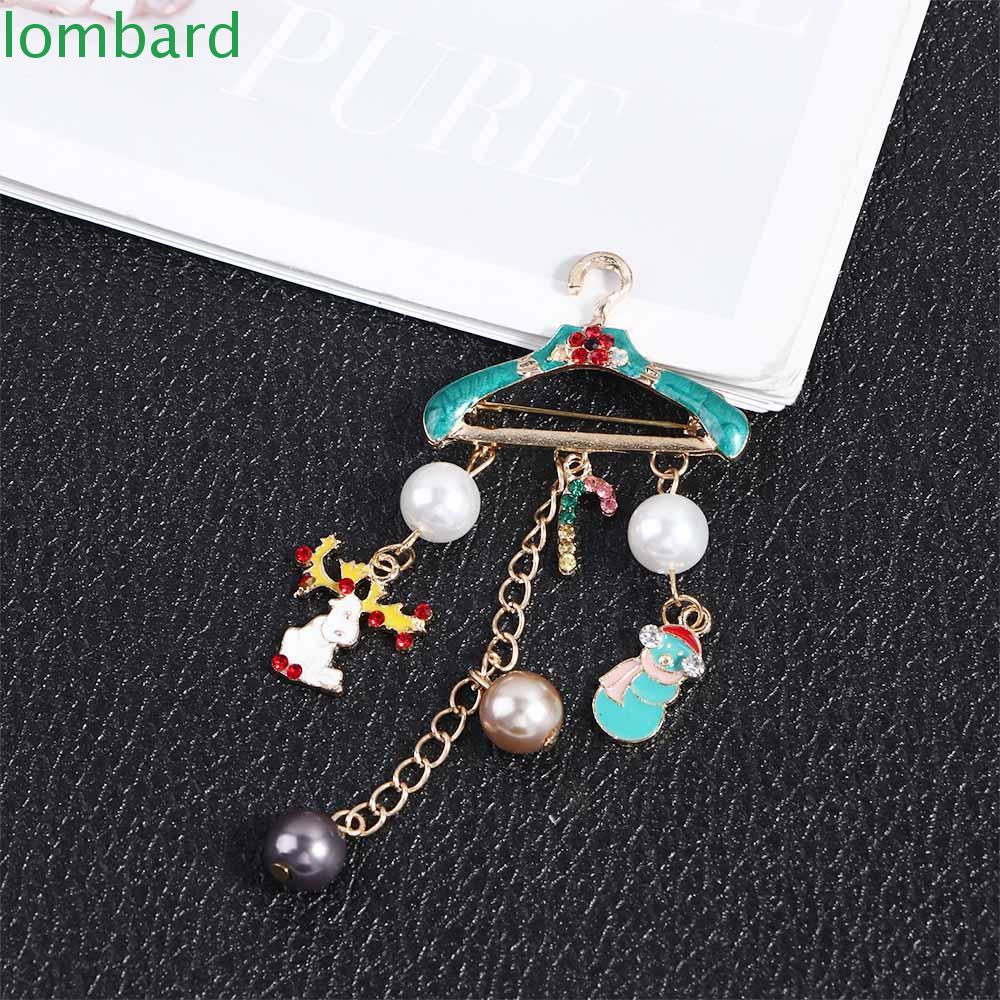 Ghim Cài Áo Hình Người Tuyết Tuần Lộc Giáng Sinh Phối Tua Rua Dễ Thương