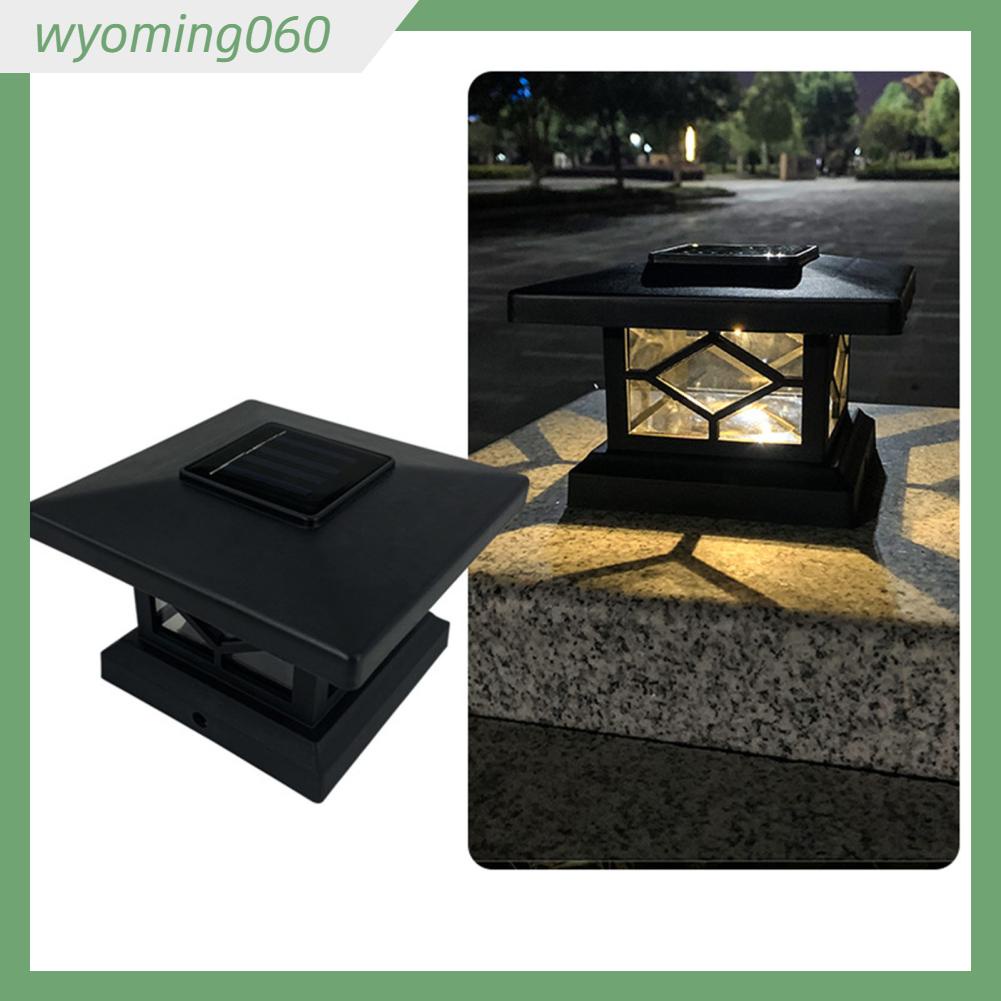 Wyoming060 Ngoài Trời Năng Lượng Mặt Cột Đèn Bài Nắp Sân Vườn Cổ Điển Ánh Sáng Ấm Áp Chống Nước Cho Biệt Thự Cổng