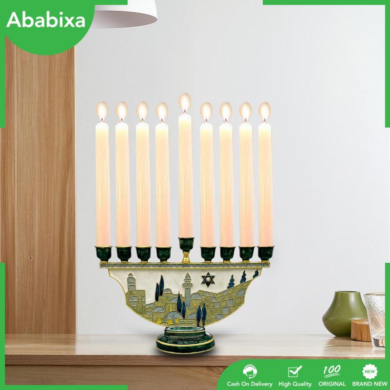 [Ababixa] Giá Đỡ Đèn Cầy Menorah 9 Nhánh Trang Trí Nhà Cửa Phòng Ăn Tối / Nông Trại