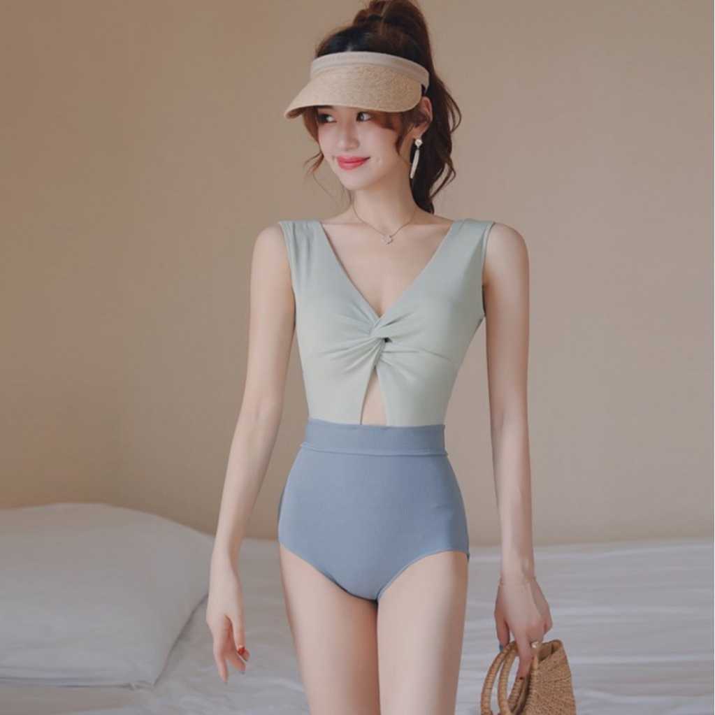 Bộ Đồ Bơi Một Mảnh Lưng Cao Ôm Eo Phong Cách Nhật Hàn Quyến Rũ Cho Nữ