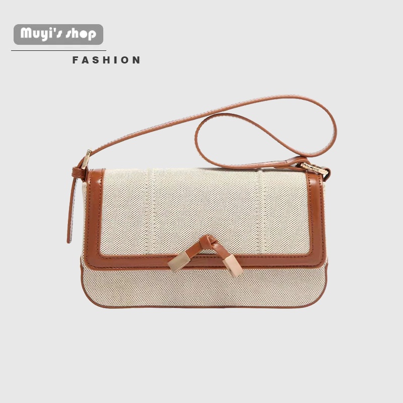 Túi Xách Kẹp Nách Hình Vuông Cỡ Nhỏ Phối Màu Tương Phản Thời Trang Cho Nữ