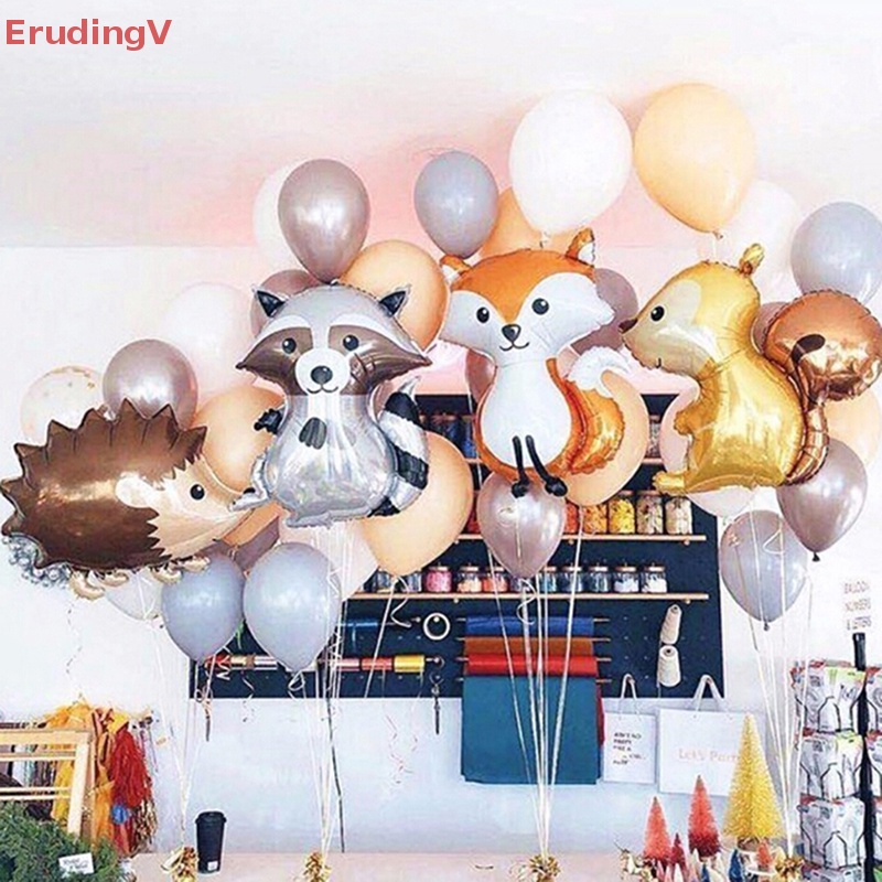 Set 4 Bong Bóng Lá Nhôm Hình Động Vật Trang Trí Tiệc Sinh Nhật / Đám Cưới
