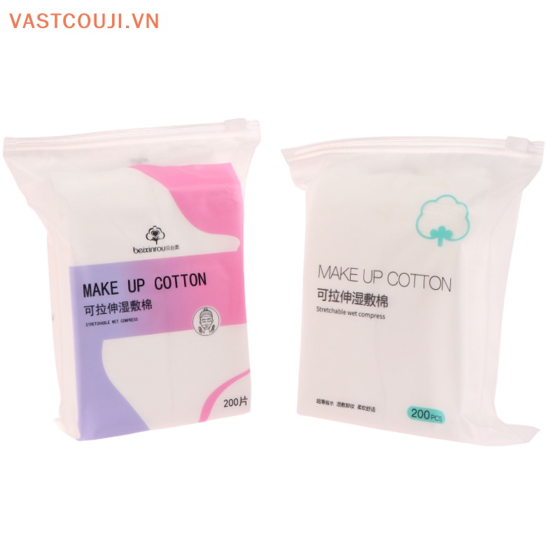 Set 200 Bông Tẩy Trang VASTJI Chất Liệu Cotton Tinh Khiết Có Thể Kéo Dài