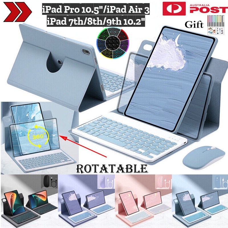 Ốp Máy Tính Bảng Có Bàn Phím Bluetooth Không Dây Cho iPad Air 10.5 "/ iPad Air 3 / iPad 7th 8th 9th 10.2" / 2019 2020 2021
